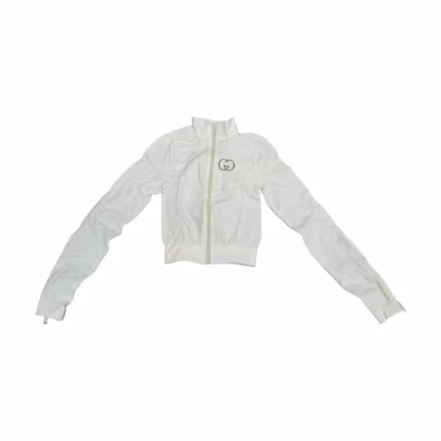 (Women) Gucci White Zip-Up Long Sleeve Logo Jacket 716747-XJETV-9164