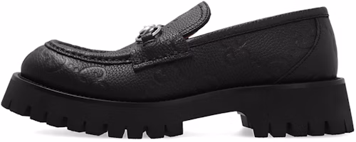 (Women) Gucci with Horsebit Leather Lug Loafers 'Core Black' 756501-AACJC-1000 (Women) Gucci with Horsebit Leather Lug Loafers 'Core Black' 756501-AACJC-1000