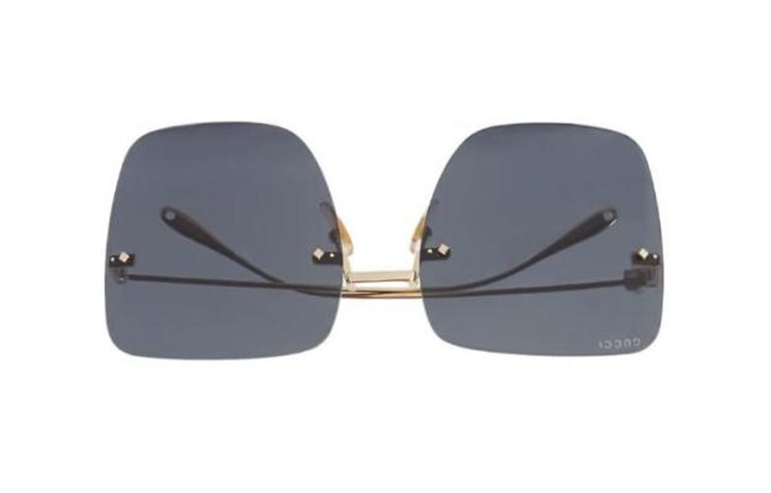 Shop (W) GUCCI 女士金色细框方形太阳镜 18088274