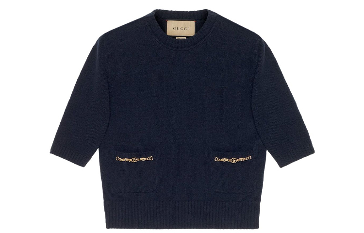 (Women) Gucci Women’s Deep Blue Logo Sweater FW21 Collection 662191-XKBYJ-4759