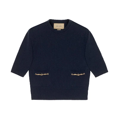 (Women) Gucci Women’s Deep Blue Logo Sweater FW21 Collection 662191-XKBYJ-4759
