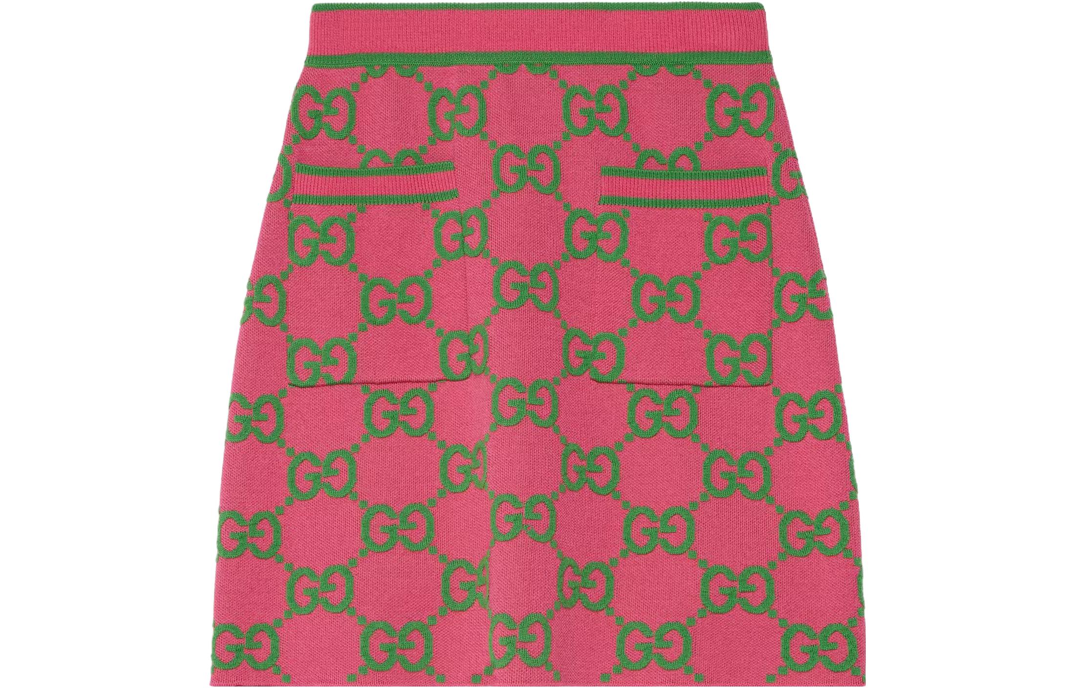(Women) Gucci Women’s SS23 Logo-Printed Short Casual Skirt Purple Red 743320-XKC8X-5804