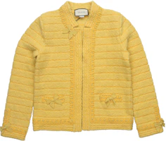 (Women) GUCCI Women’s Yellow Solid Color Knit Cardigan Long Sleeve SS23 Casual Wear 598738-XKA4Z-7122 (Women) GUCCI Women’s Yellow Solid Color Knit Cardigan Long Sleeve SS23 Casual Wear 598738-XKA4Z-7122