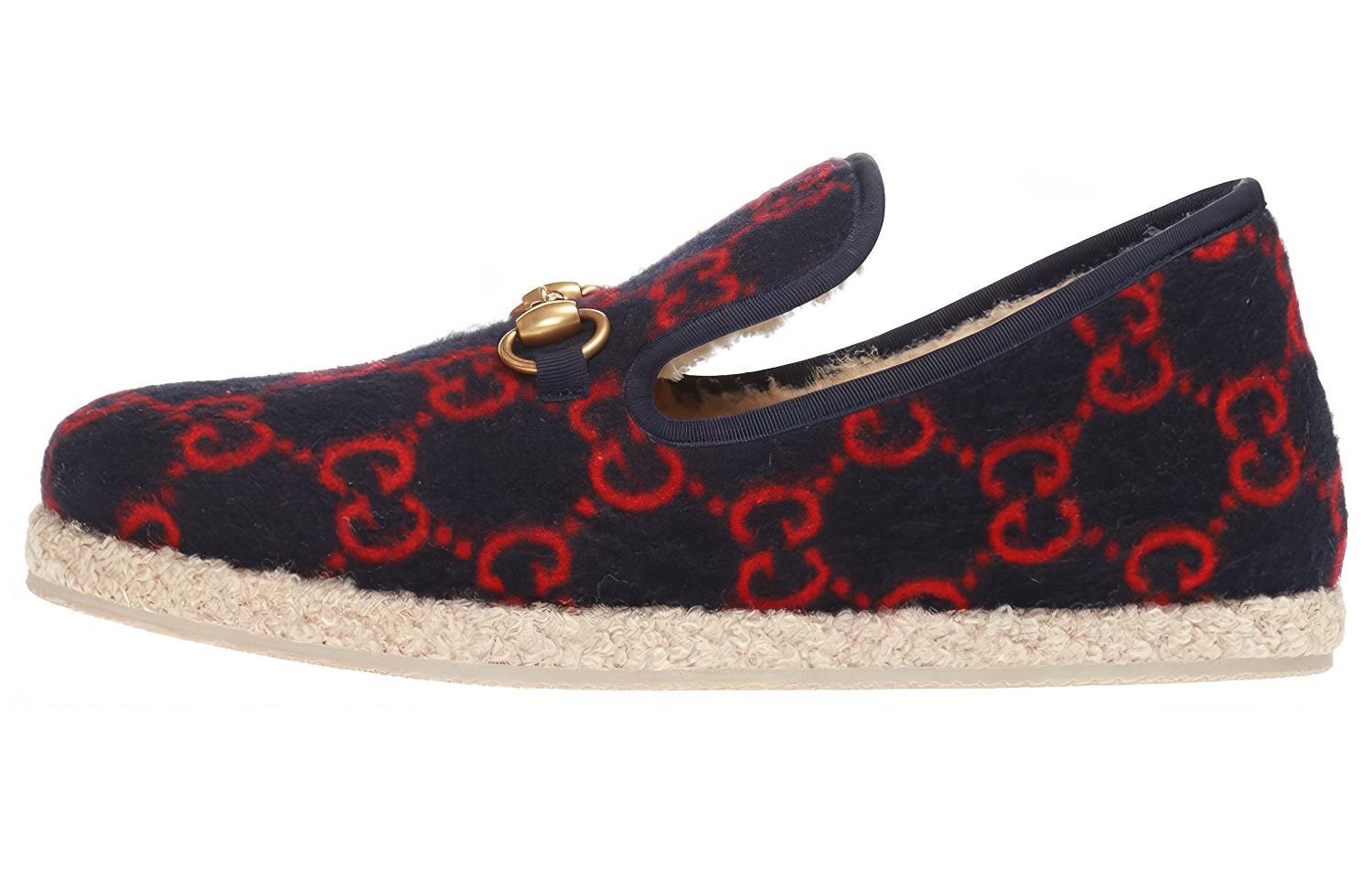 (Women) Gucci Wool Loafers 'Navy' 575850-G3840-4166