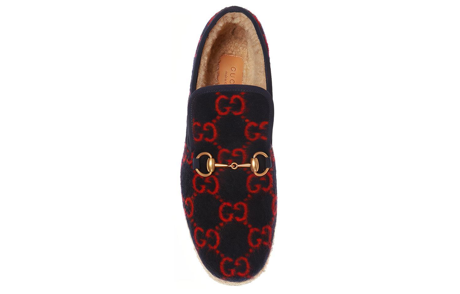 Purchase (W) Mocasines de Lana Gucci 'Azul Marino' 575850-G3840-4166
