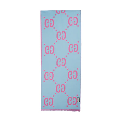 (Women) GUCCI Wool Pink Knit Scarf 505395-3G020-5869