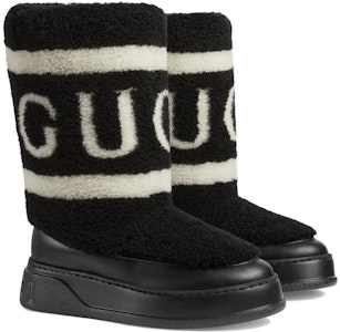 (W) Botas cortas sin cordones Gucci de lana con punta redonda 'Negro'. 769511-FACQ5-1071 Lookbook (W) Botas cortas sin cordones Gucci de lana con punta redonda 'Negro'. 769511-FACQ5-1071