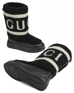 (W) Botas cortas sin cordones Gucci de lana con punta redonda 'Negro'. 769511-FACQ5-1071 Purchase (W) Botas cortas sin cordones Gucci de lana con punta redonda 'Negro'. 769511-FACQ5-1071