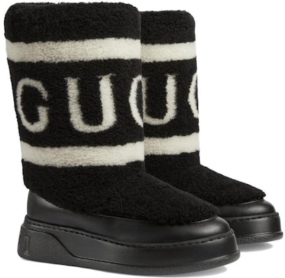(W) Gucci Boots Pendek Slip-On Wol Hitam Toe Bulat 769511-FACQ5-1071 Lookbook (W) Gucci Boots Pendek Slip-On Wol Hitam Toe Bulat 769511-FACQ5-1071
