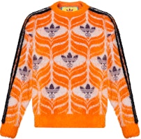 (Women) GUCCI x adidas Logo Print Knit Crewneck Long-Sleeve Sweater Orange 722850-XKCQ6-7268 (Women) GUCCI x adidas Logo Print Knit Crewneck Long-Sleeve Sweater Orange 722850-XKCQ6-7268