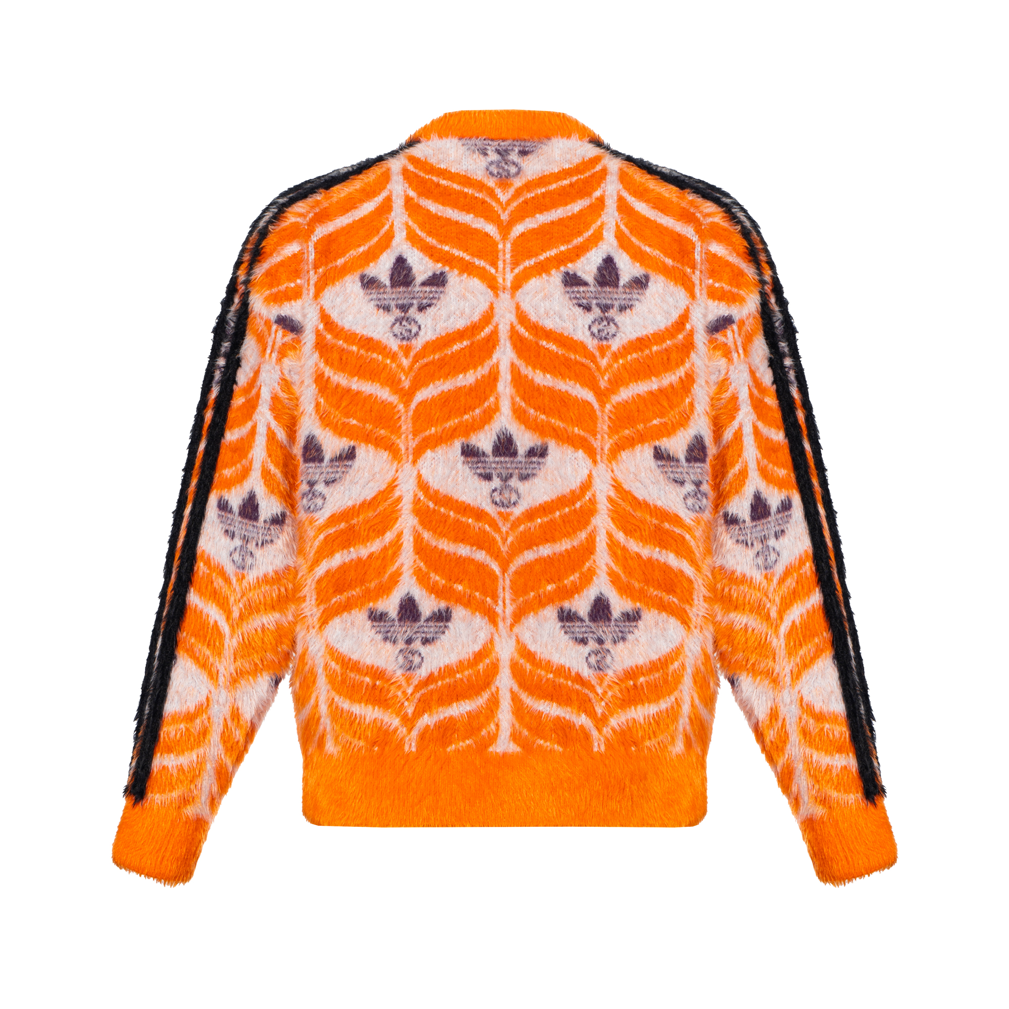 Lookbook (Women) GUCCI x adidas  Logo Print Knit Crewneck Long-Sleeve Sweater Orange 722850-XKCQ6-7268