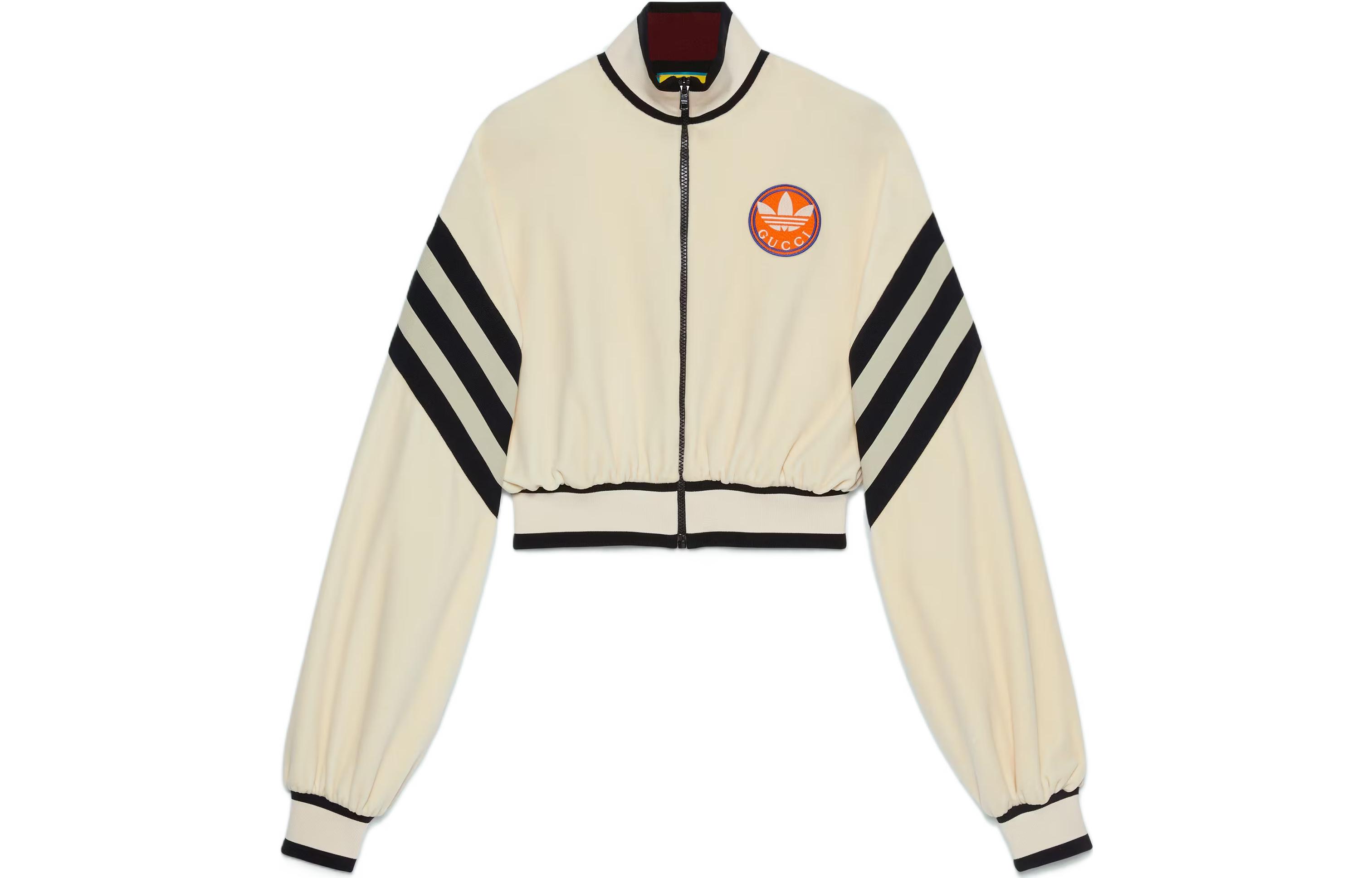 Order (Women) GUCCI x adidas  Stripe Logo Embroidered Zip Jacket Beige. 693618-XJEG4-9752