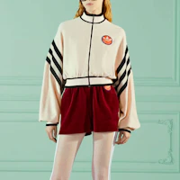 Purchase (W) GUCCI x adidas 條紋Logo刺繡拉鍊外套 米色 693618-XJEG4-9752