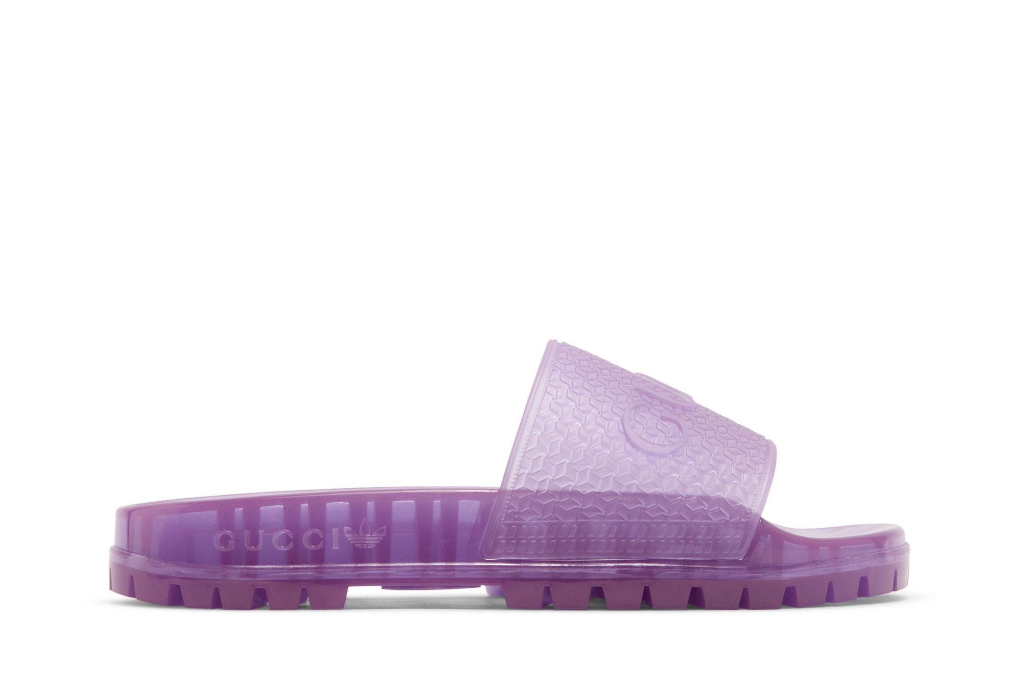 (Women) Gucci x adidas Adilette Slide Sandal 'Transparent Purple' IE2253