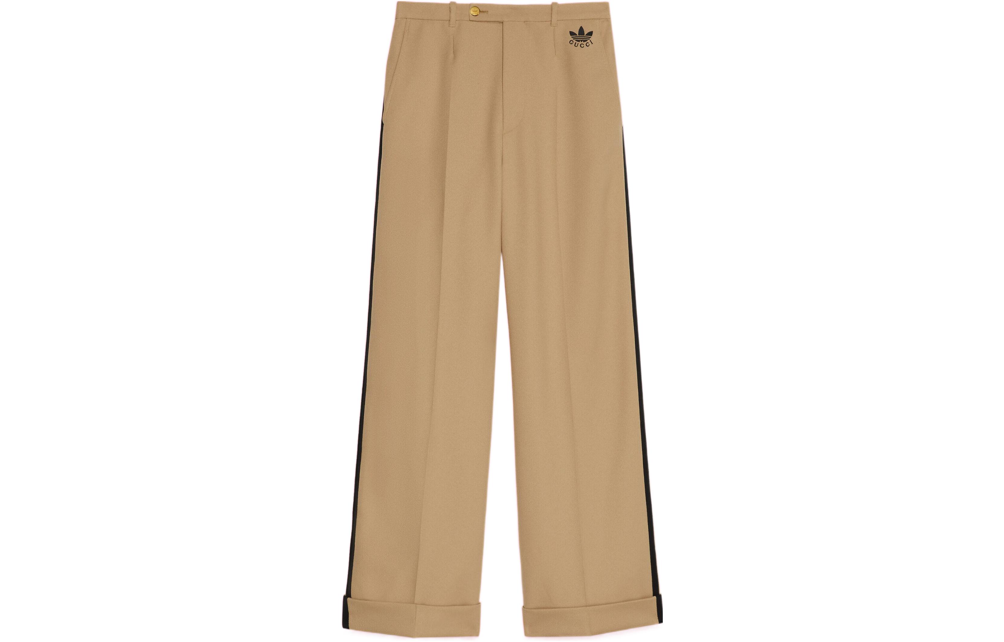 (Women) Gucci x adidas Beige Logo Embroidered Twill Track Pants 721443-ZAKTW-2327