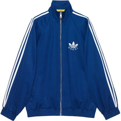 (W) Jaket Gucci x adidas Biru Zip-Up Logo Print Kolaborasi SS23. 712952-XJEGU-4153 Buy (W) Jaket Gucci x adidas Biru Zip-Up Logo Print Kolaborasi SS23. 712952-XJEGU-4153