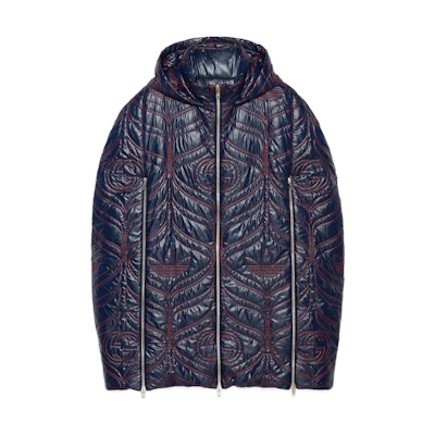 (Women) Gucci Adidas FW22 Logo Embroidered Zip Jacket Deep Blue 727794-ZALFP-4330