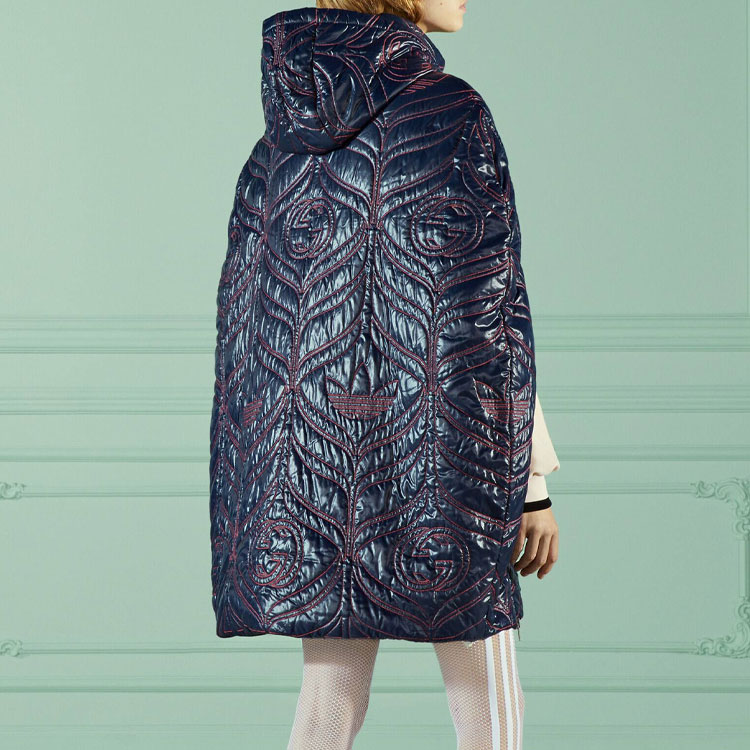 Purchase (Women) Gucci x Adidas FW22 Logo Embroidered Zip Jacket  Deep Blue 727794-ZALFP-4330