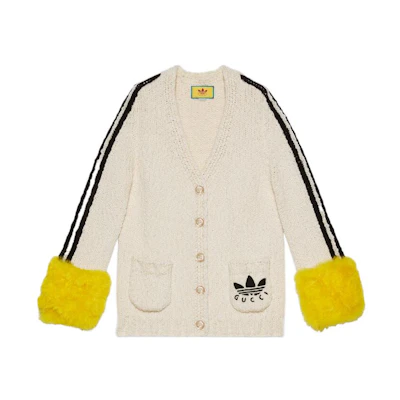 (Women) Gucci adidas FW22 Multicolor Knit Sweater Beige 713001-XKCQH-9791
