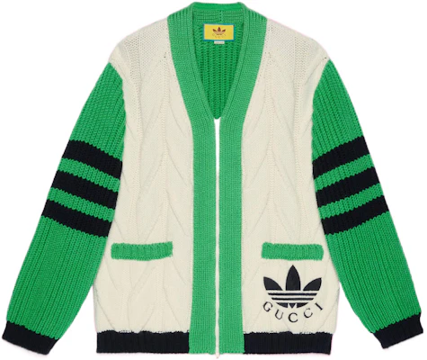 (Women) Gucci x adidas Green Multicolor Logo Embroidered Knit Cardigan SS23. 718007-XKCRG-9216 Buy (Women) Gucci x adidas Green Multicolor Logo Embroidered Knit Cardigan SS23. 718007-XKCRG-9216
