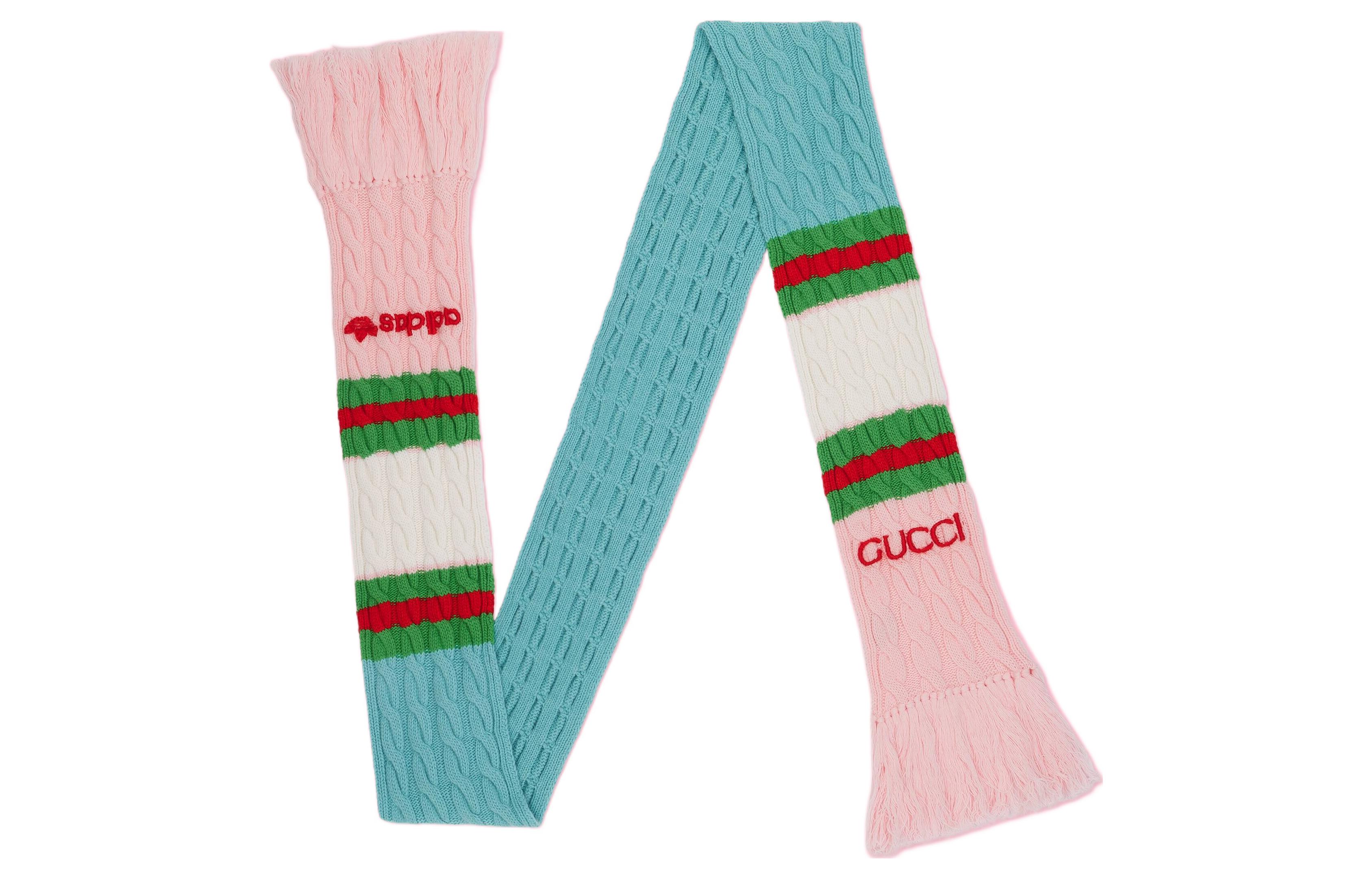 Lookbook (Women) GUCCI x Adidas Knit Warm Scarf  Collaborative Collection. 716345-3GA75-4272PK