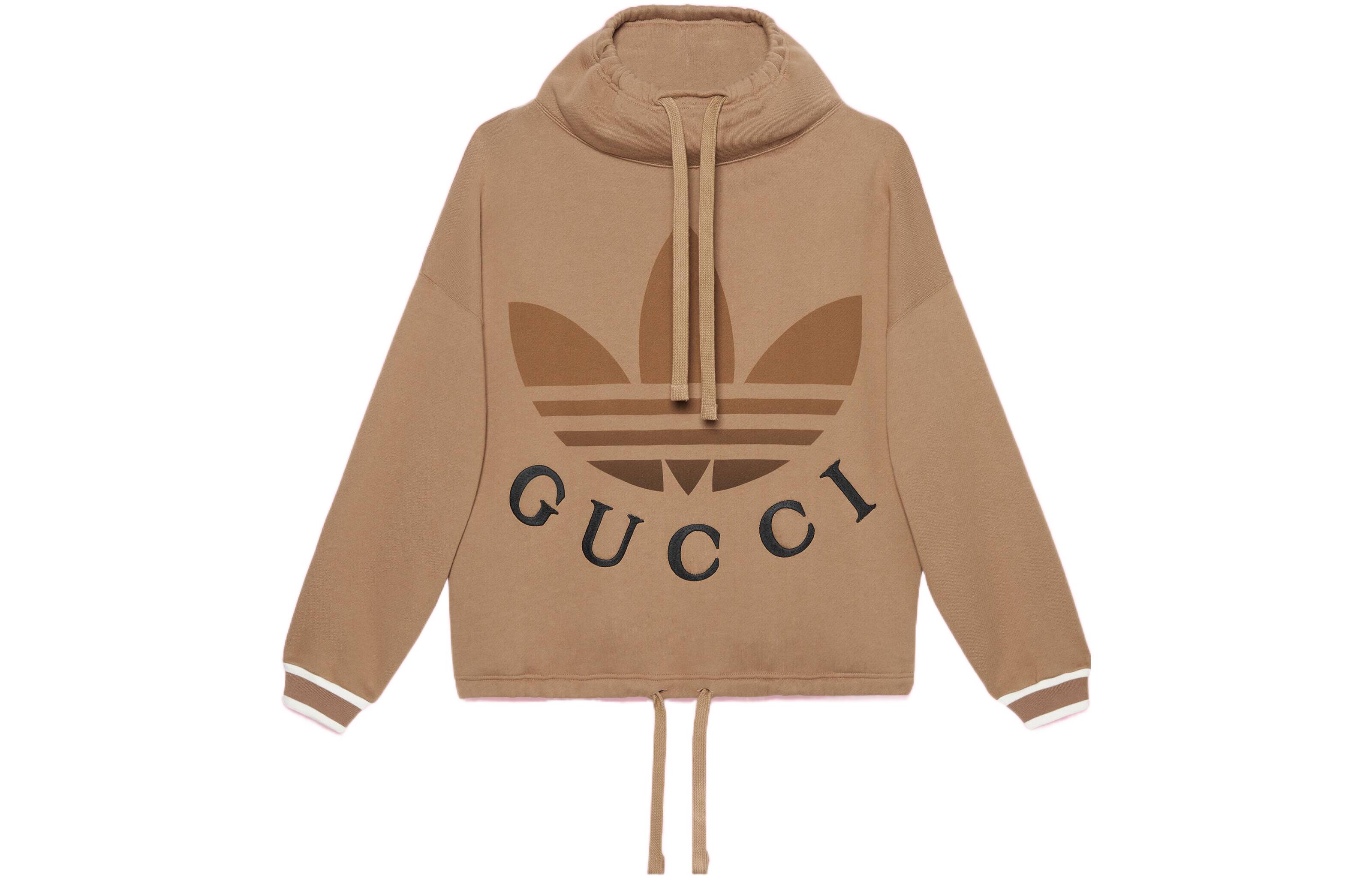 (Women) Gucci x Adidas Logo Hoodie SS23 Deep Beige 717417-XJE2C-2091