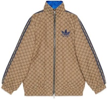 (Women) Gucci x adidas Logo Print Track Jacket in Khaki 712114-ZAKX1-2254 (Women) Gucci x adidas Logo Print Track Jacket in Khaki 712114-ZAKX1-2254