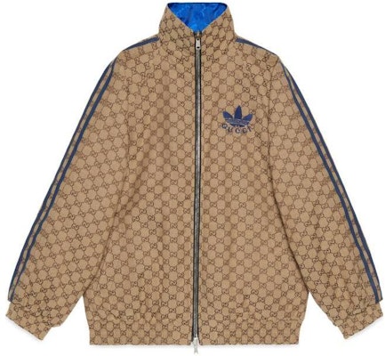 (W) Jaket Track Gucci x adidas Logo Print Warna Khaki. 712114-ZAKX1-2254 Buy (W) Jaket Track Gucci x adidas Logo Print Warna Khaki. 712114-ZAKX1-2254