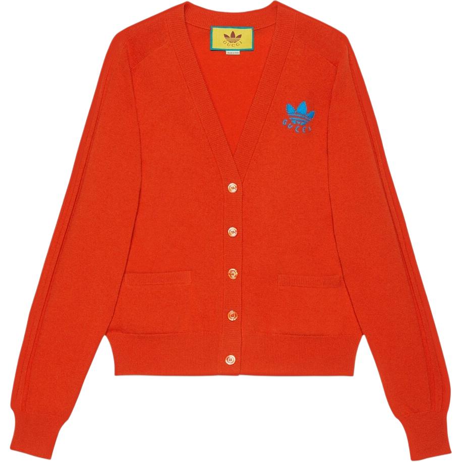 Order (W) GUCCI x Adidas Originals 红色针织开衫 经典标志设计. 723366-XKCU9-7708