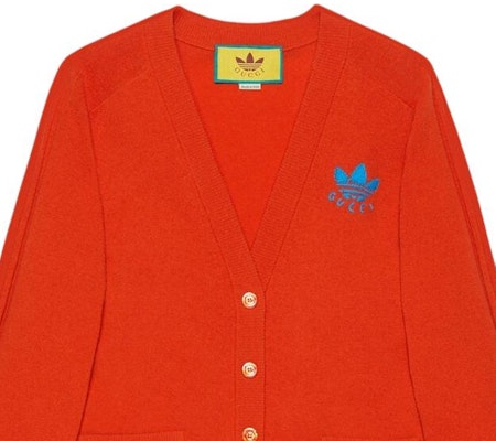 (W) GUCCI x Adidas Originals 红色针织开衫 经典标志设计. 723366-XKCU9-7708 Purchase (W) GUCCI x Adidas Originals 红色针织开衫 经典标志设计. 723366-XKCU9-7708