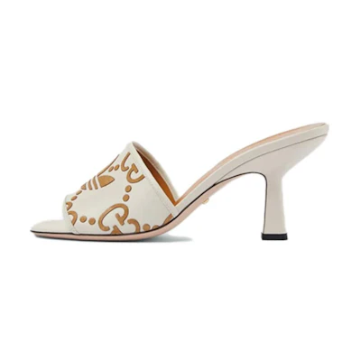 (W) Gucci adidas Originals Adilette 'White Leather'