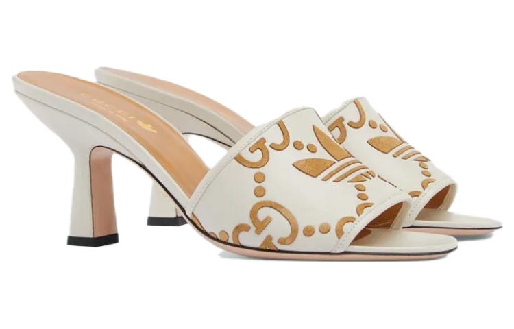 (W) Gucci adidas Originals Adilette 'White Leather' 圖 3