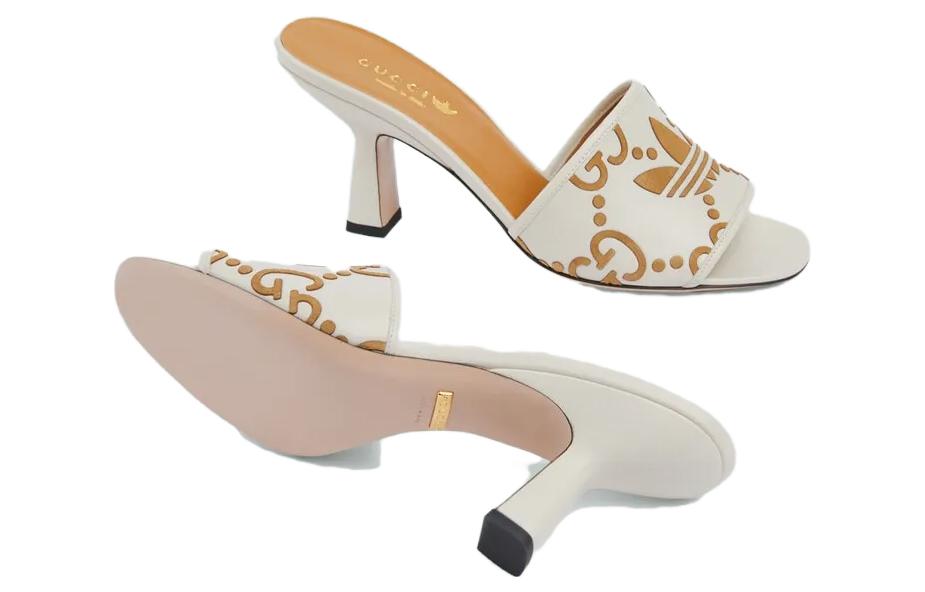 (W) Gucci adidas Originals Adilette 'White Leather' 圖 6