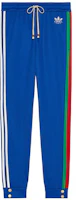 (Women) Gucci x adidas Originals Blue Logo Stripe Print Knit Jogger Pants 696269-XJEGU-4153 (Women) Gucci x adidas Originals Blue Logo Stripe Print Knit Jogger Pants 696269-XJEGU-4153