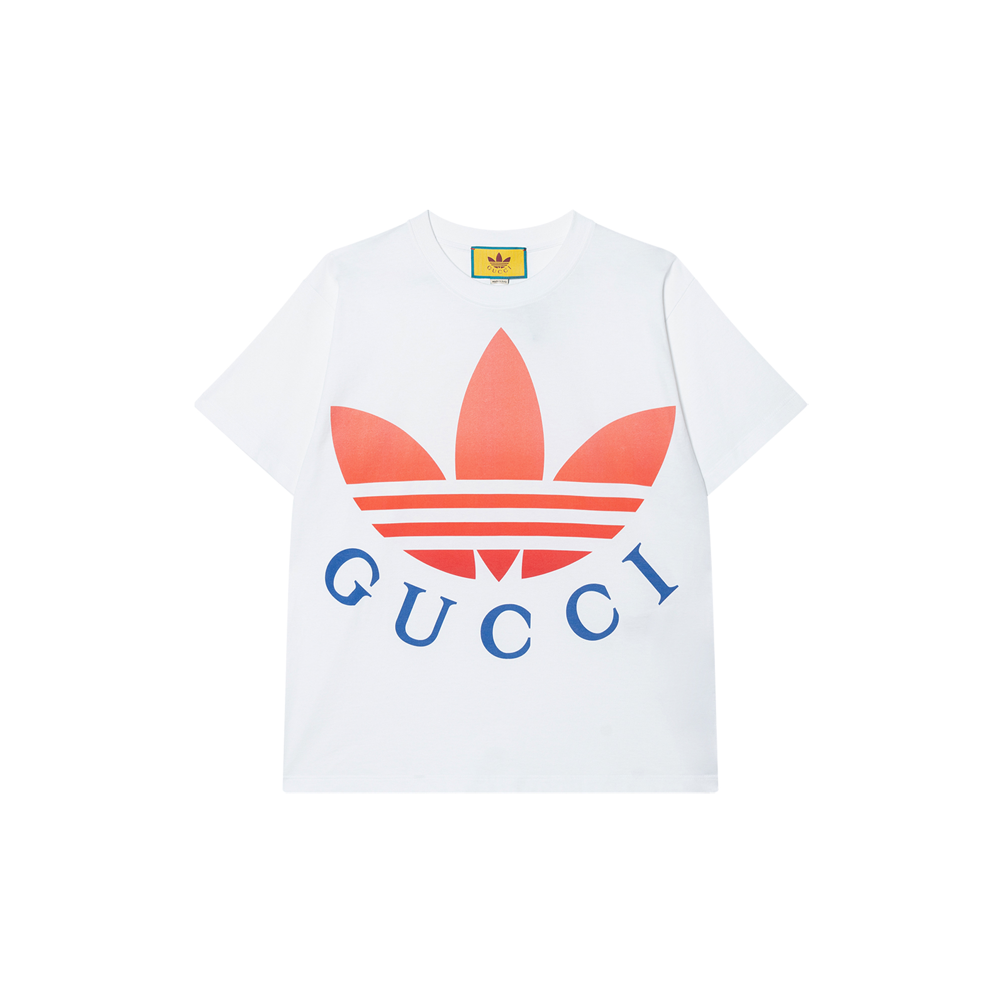 (Women) Gucci x Adidas Originals Logo Print Short Sleeve T-Shirt in White 723384-XJE2A-9280