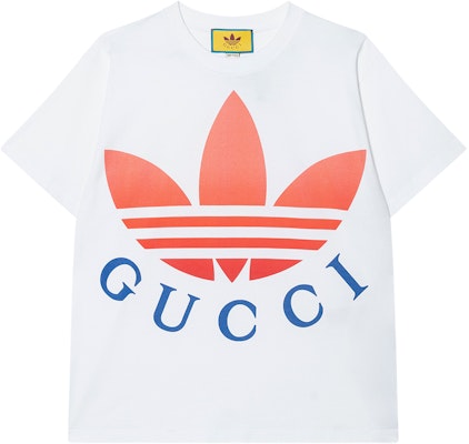 (Women) Gucci x Adidas Originals Logo Print Short Sleeve T-Shirt in White 723384-XJE2A-9280 Buy (Women) Gucci x Adidas Originals Logo Print Short Sleeve T-Shirt in White 723384-XJE2A-9280