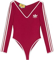 (Women) Gucci x Adidas Originals Red 3-Stripe Logo Print Long Sleeve Jumpsuit 712732-XJEBC-6261 (Women) Gucci x Adidas Originals Red 3-Stripe Logo Print Long Sleeve Jumpsuit 712732-XJEBC-6261