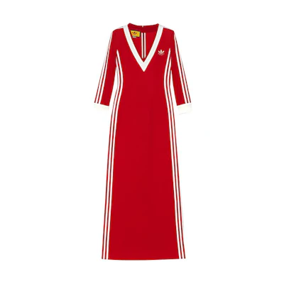 (Women) Gucci adidas Originals Red FW22 Solid Knit Long Sleeve Dress 712711-XJEGU-6480