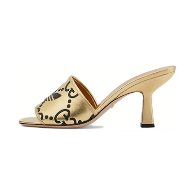 (W) Gucci adidas Originals Slide 'Gold Leather'