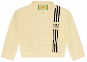 (Women) Gucci x adidas Originals SS22 Yellow Knit Cardigan Sweater 693785-XKCDQ-7467 (Women) Gucci x adidas Originals SS22 Yellow Knit Cardigan Sweater 693785-XKCDQ-7467