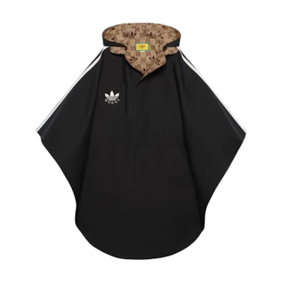 (Women) GUCCI adidas Originals SS23 Reversible Logo Cape Coat Women Black. 716273-4GAEK-1079