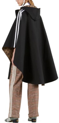 (W) GUCCI x adidas Originals SS23 Jaket Cape Terbalik Logo Wanita Hitam. 716273-4GAEK-1079 Shop (W) GUCCI x adidas Originals SS23 Jaket Cape Terbalik Logo Wanita Hitam. 716273-4GAEK-1079