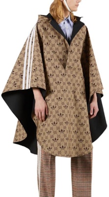 (W) GUCCI x adidas Originals SS23 Jaket Cape Terbalik Logo Wanita Hitam. 716273-4GAEK-1079 Purchase (W) GUCCI x adidas Originals SS23 Jaket Cape Terbalik Logo Wanita Hitam. 716273-4GAEK-1079