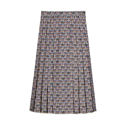 (Women) GUCCI adidas Originals SS23 Trefoil Logo Mini Skirt Women Blue Black 703001-ZALQK-4049