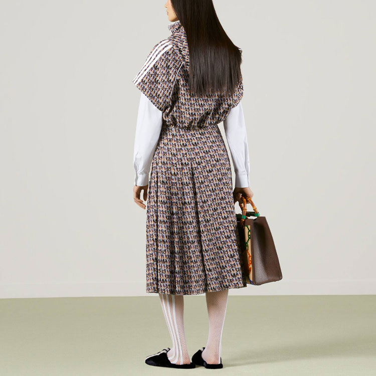 (Women) GUCCI adidas Originals SS23 Trefoil Logo Mini Skirt Women Blue Black 703001-ZALQK-4049 圖 4