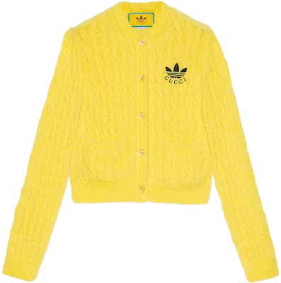 (W) Gucci x adidas Originals Kuning Logo Knit Cardigan Koleksi SS23. 723909-XKCRB-7738 Buy (W) Gucci x adidas Originals Kuning Logo Knit Cardigan Koleksi SS23. 723909-XKCRB-7738
