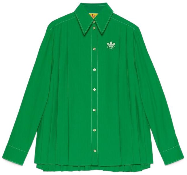 women-gucci-x-adidas-ss-23-green-embroidered-logo-pleated-long-sleeve-shirt-723257-zalfe-3778