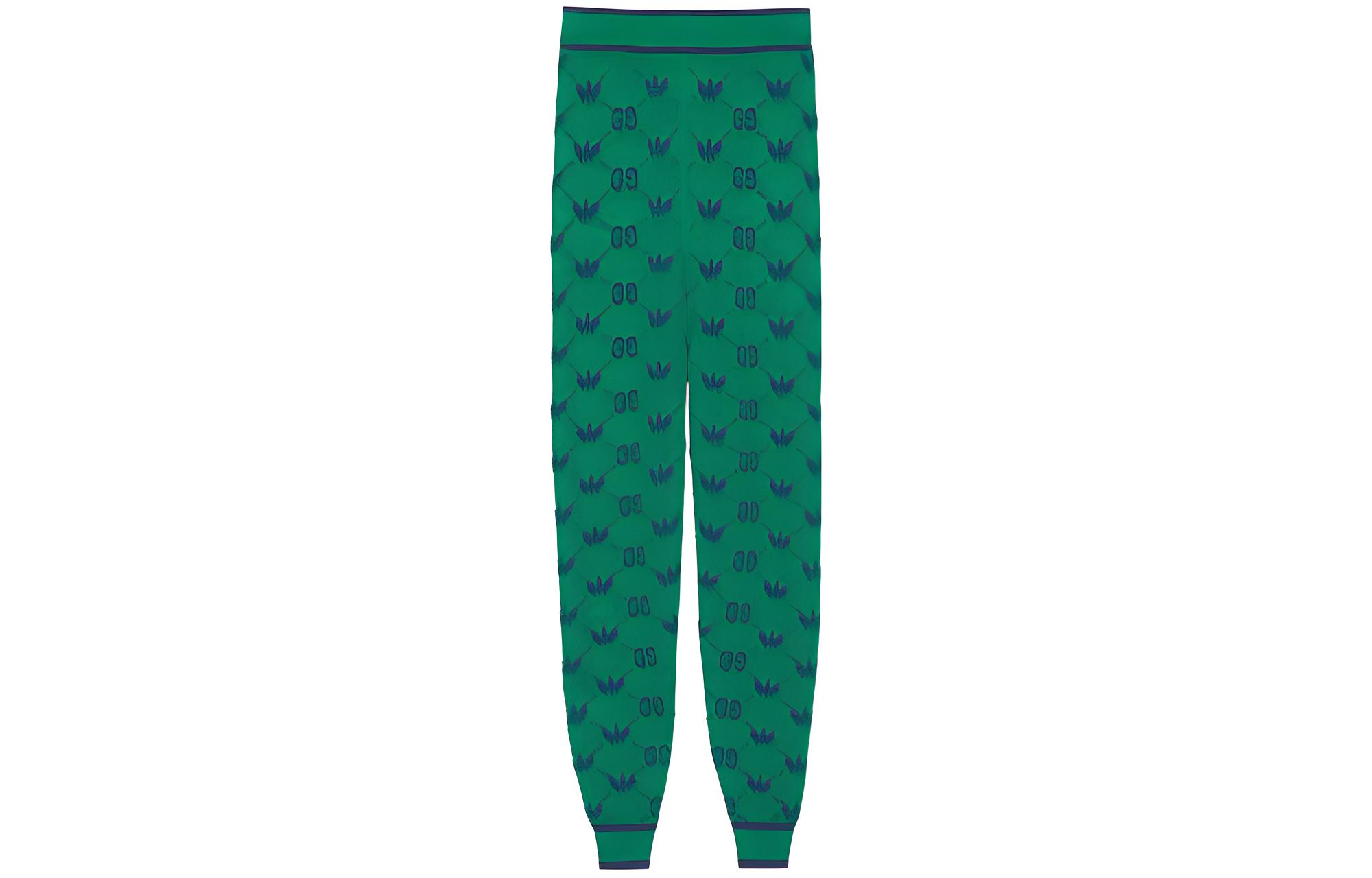 (Women) Gucci x adidas SS23 Jacquard Joggers Green 693830-XKCVF-3465