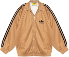 (Women) Gucci x adidas SS23 Logo Print Zip-Up Jacket Brown 712952-XJEGU-2177 (Women) Gucci x adidas SS23 Logo Print Zip-Up Jacket Brown 712952-XJEGU-2177
