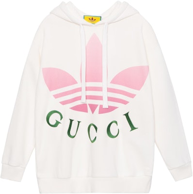(W) Gucci x adidas Hoodie Putih Knit dengan Logo Cetakan Kolaborasi SS23. 717427-XJE2C-9258 Buy (W) Gucci x adidas Hoodie Putih Knit dengan Logo Cetakan Kolaborasi SS23. 717427-XJE2C-9258